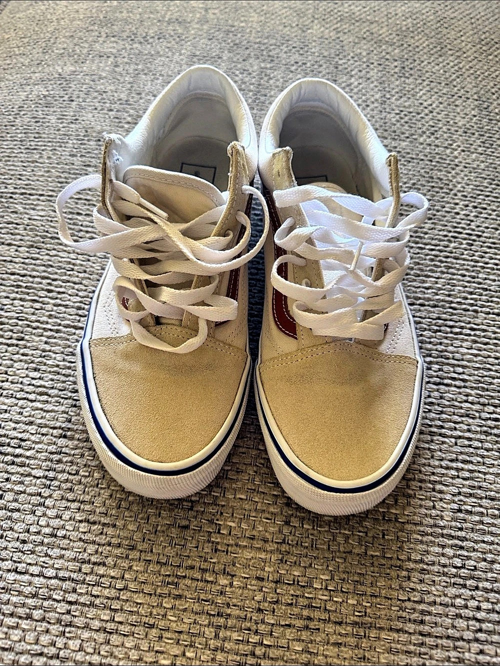 Vans Old Skool Sneakers US 7 D Beige & White